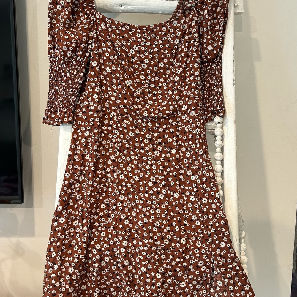 Floral Brown Dress